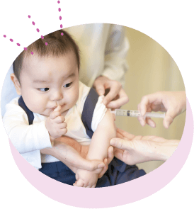 当院の予防接種と乳幼児健診イメージ